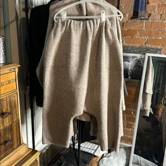 2-piece set by Atelier Delphine Open Front Cardigan and drop crotch bottoms! - Picture 2 of 3